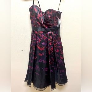 Formal Tea Length Floral Dress